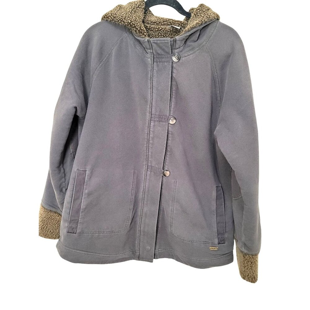 Eddie Bauer Women's‎ Hooded Fleece-Lined Jacket Pocket Elbow patch